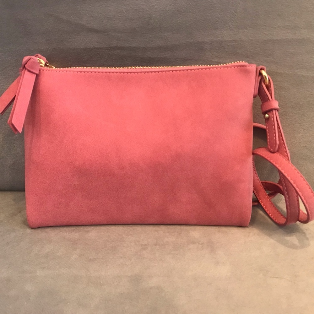Old Navy Blush Double Zip Crossbody